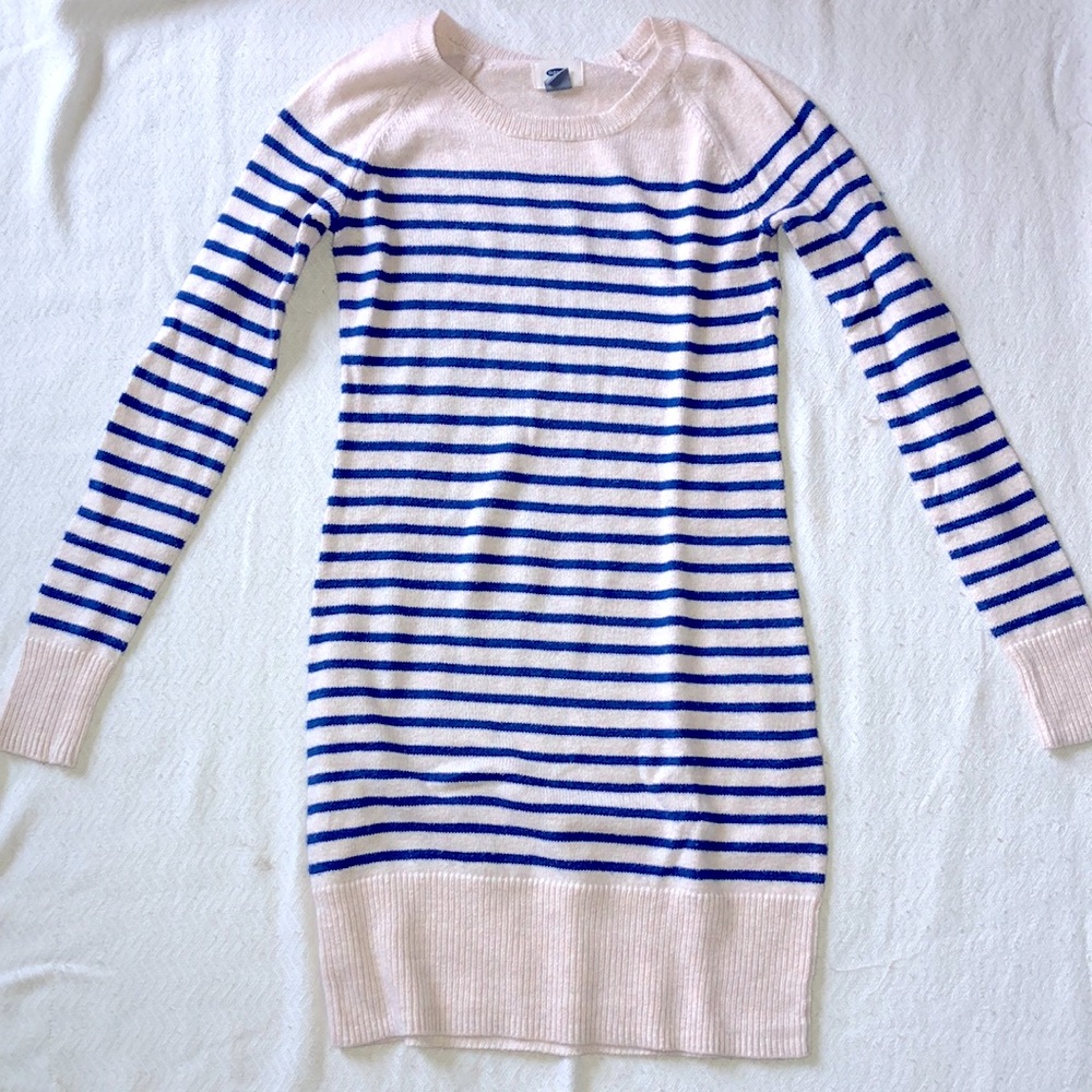 DONATED Striped Sweater Dress